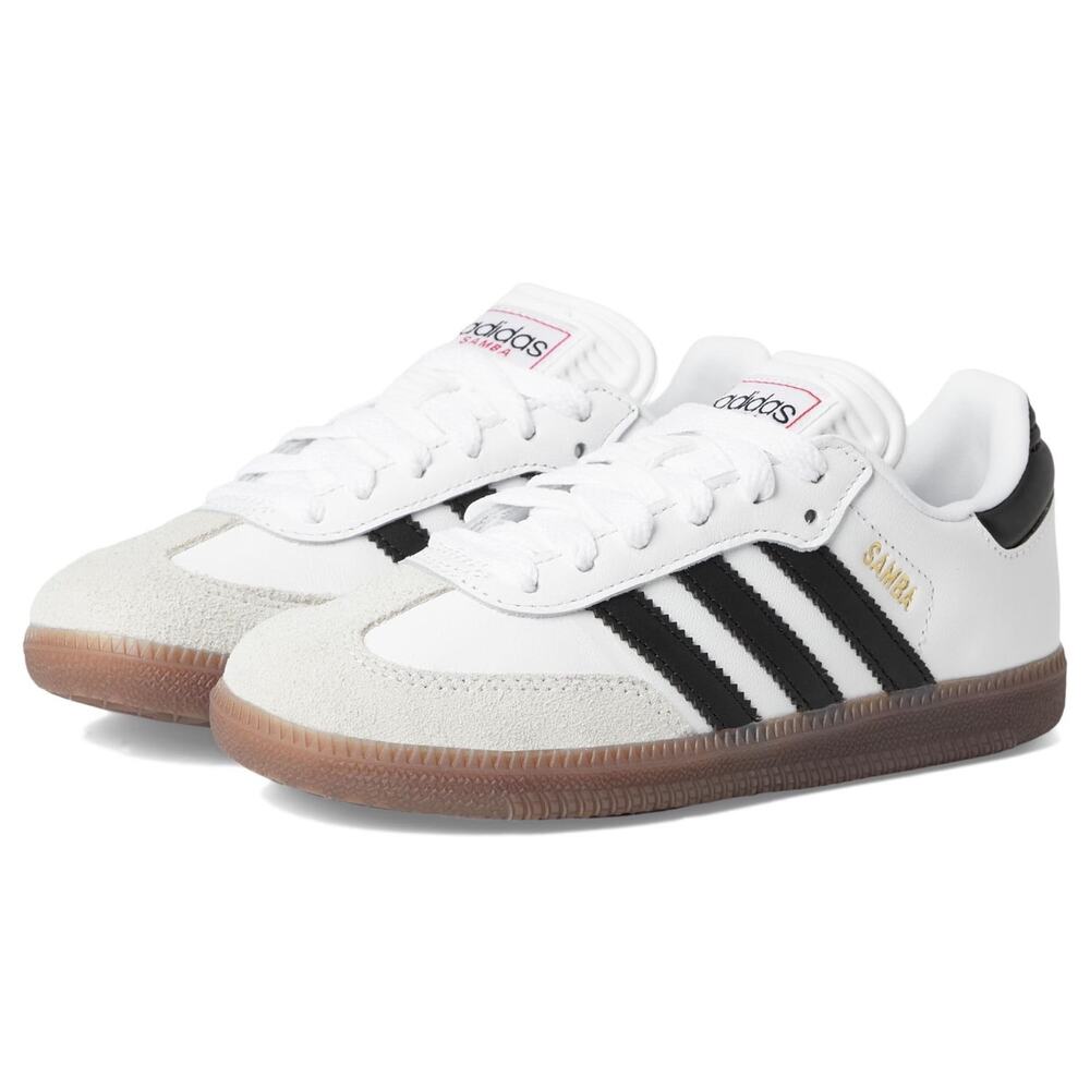 Adidas Kids Samba Indoor Soccer Shoes White Black Gum Size 5 Big Kid New